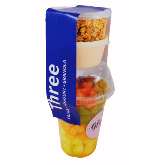 Three Parfait – Fruta, Yogurt & Granola