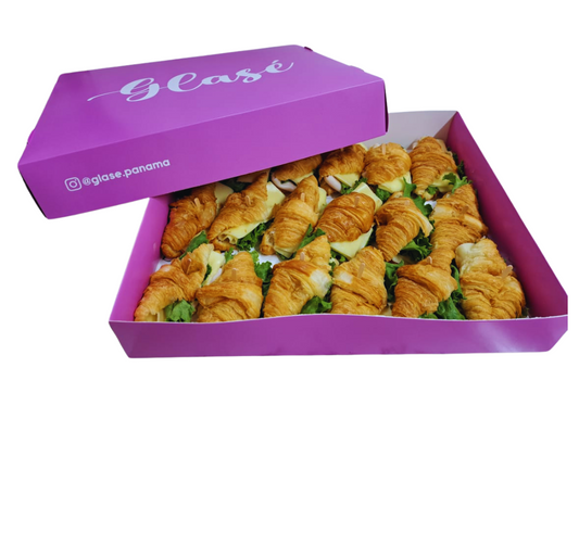 Mini croissants pechuga de pavo y queso emmental 18 unds
