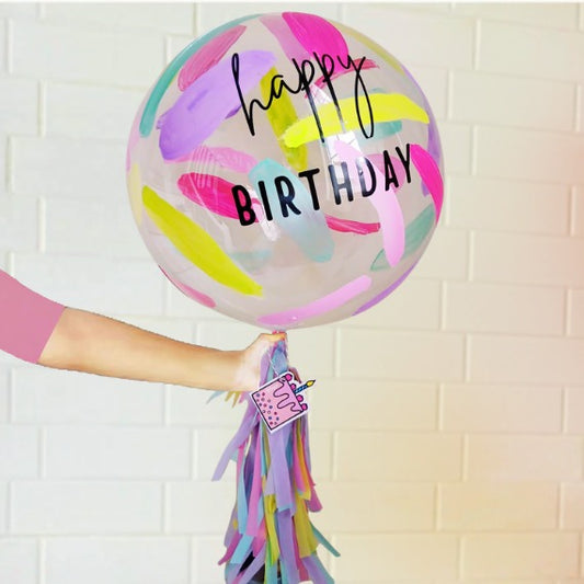 Globo Burbuja Happy Birthday