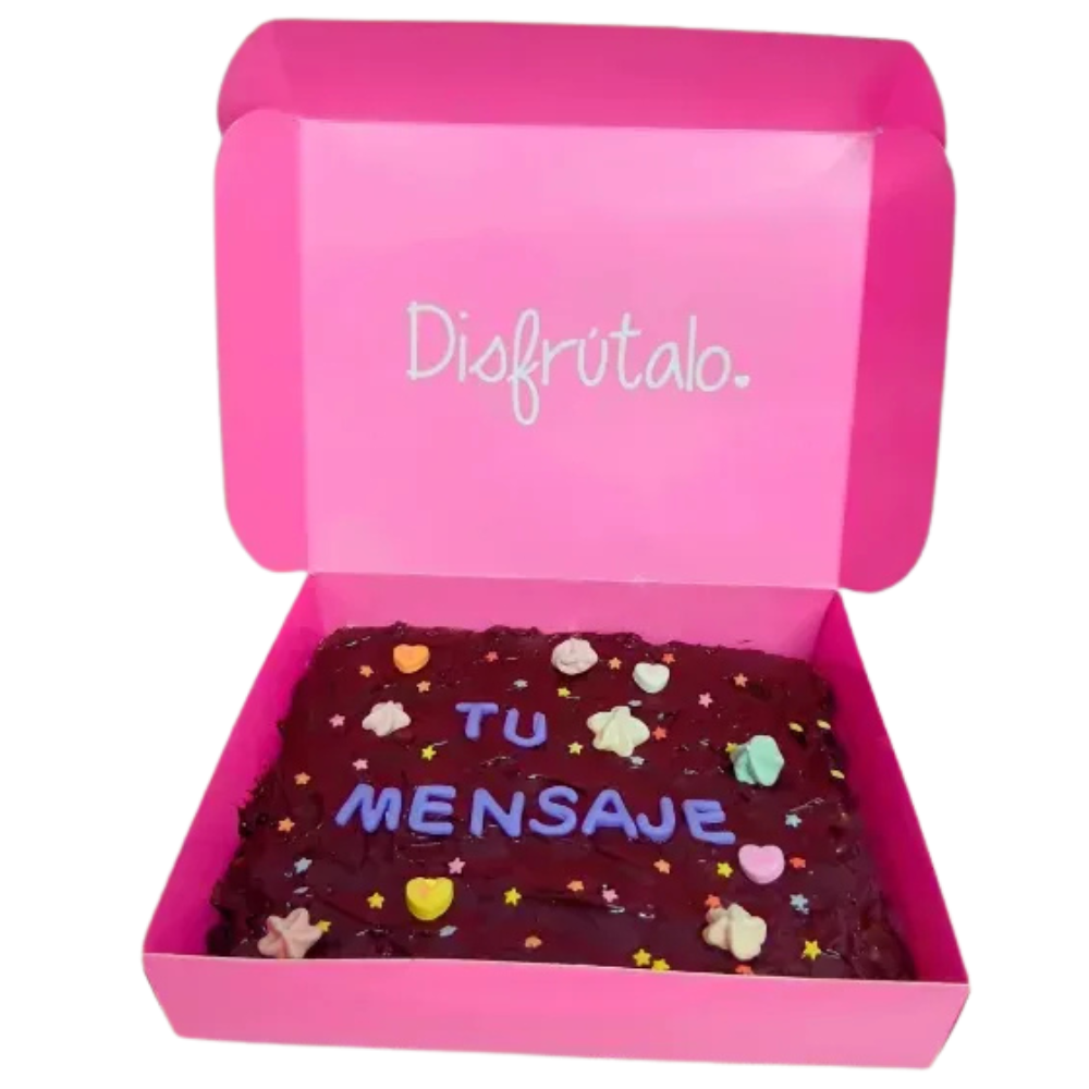 Brownie Box con mensaje