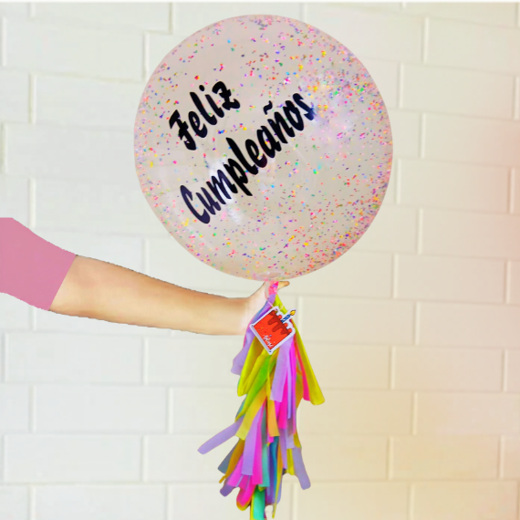 Globo Burbuja Confeti